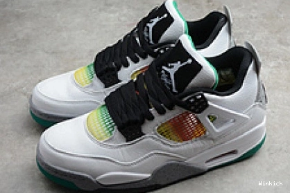 (W) RETRO RASTA AQ9129-100 4 GREEN JORDAN - LUCID 0803
